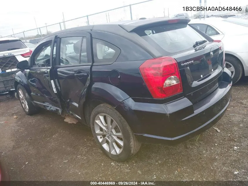 2010 Dodge Caliber Heat VIN: 1B3CB5HA0AD648466 Lot: 40446969