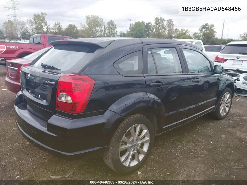 2010 Dodge Caliber Heat VIN: 1B3CB5HA0AD648466 Lot: 40446969