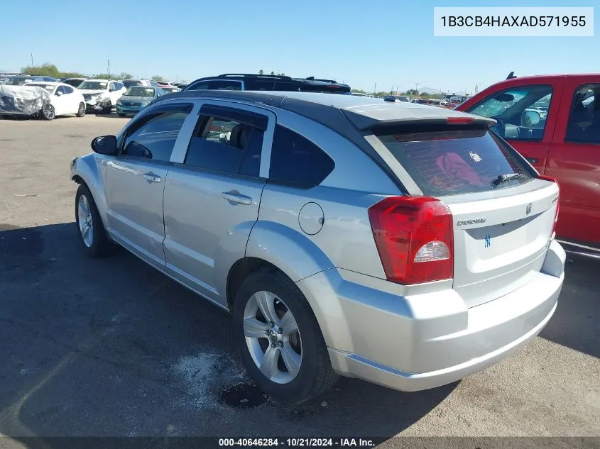 2010 Dodge Caliber Sxt VIN: 1B3CB4HAXAD571955 Lot: 40646284