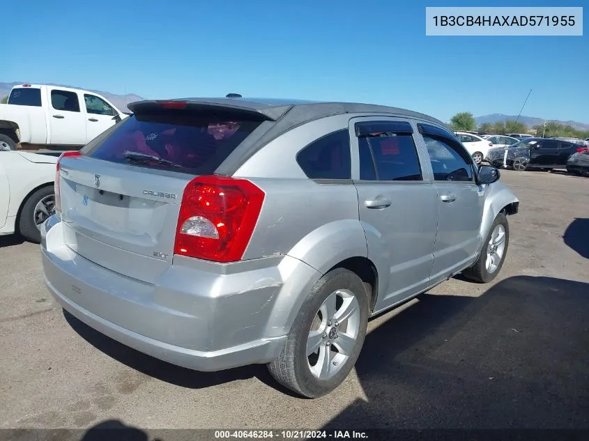 2010 Dodge Caliber Sxt VIN: 1B3CB4HAXAD571955 Lot: 40646284