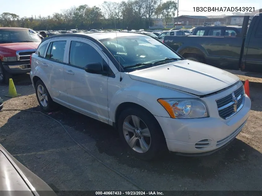 2010 Dodge Caliber Sxt VIN: 1B3CB4HA7AD543921 Lot: 40667433