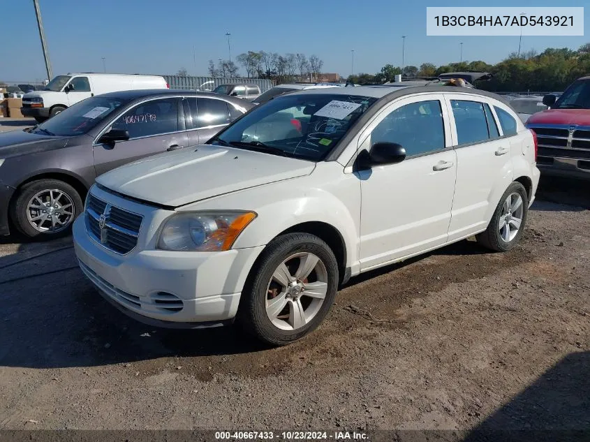 2010 Dodge Caliber Sxt VIN: 1B3CB4HA7AD543921 Lot: 40667433