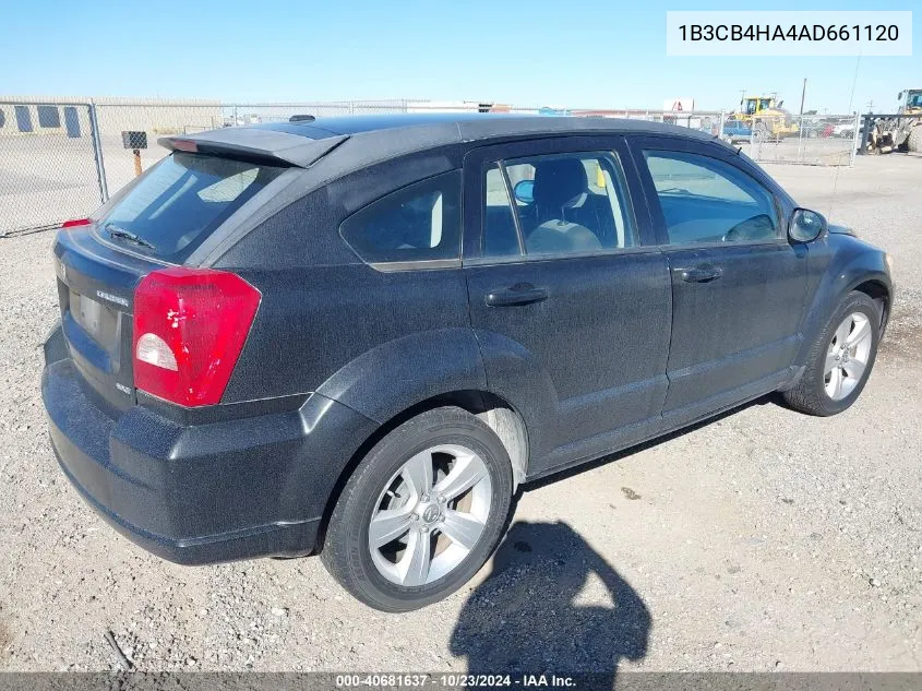 2010 Dodge Caliber Sxt VIN: 1B3CB4HA4AD661120 Lot: 40681637