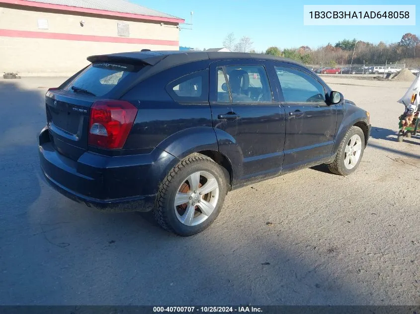 2010 Dodge Caliber Mainstreet VIN: 1B3CB3HA1AD648058 Lot: 40700707