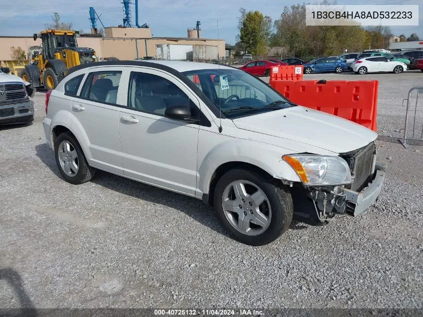 2010 Dodge Caliber Sxt VIN: 1B3CB4HA8AD532233 Lot: 40725132