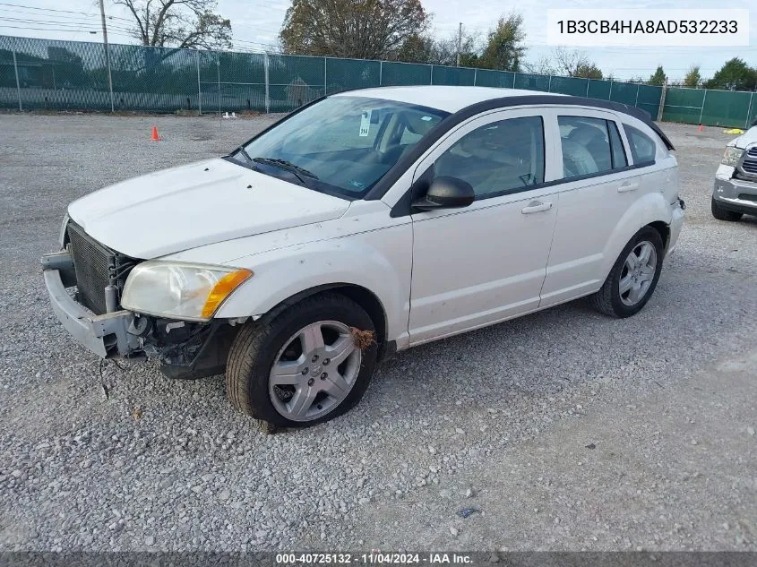 2010 Dodge Caliber Sxt VIN: 1B3CB4HA8AD532233 Lot: 40725132