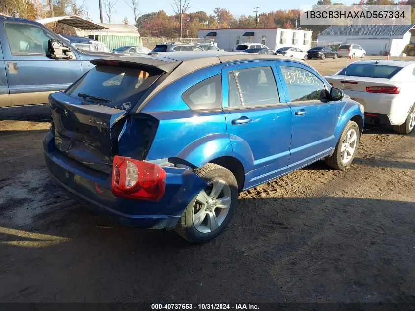 2010 Dodge Caliber Mainstreet VIN: 1B3CB3HAXAD567334 Lot: 40737653