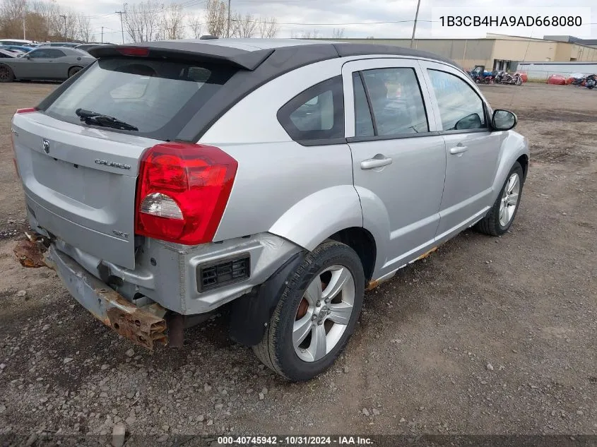 2010 Dodge Caliber Sxt VIN: 1B3CB4HA9AD668080 Lot: 40745942