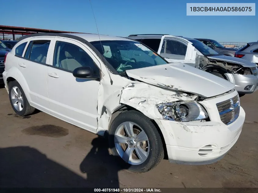 2010 Dodge Caliber Sxt VIN: 1B3CB4HA0AD586075 Lot: 40751948