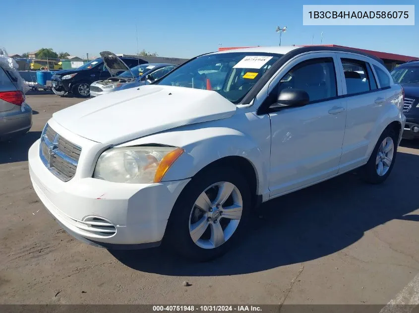 2010 Dodge Caliber Sxt VIN: 1B3CB4HA0AD586075 Lot: 40751948