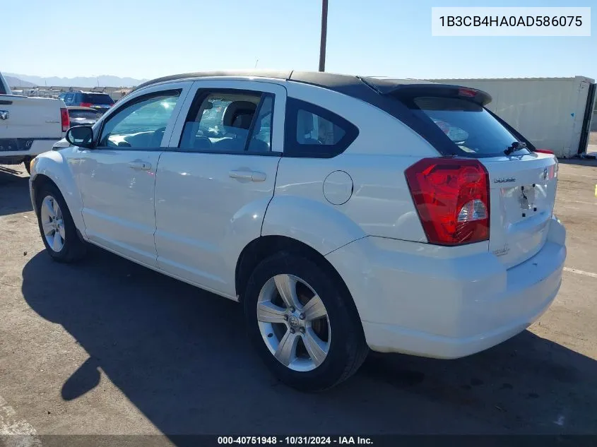 2010 Dodge Caliber Sxt VIN: 1B3CB4HA0AD586075 Lot: 40751948