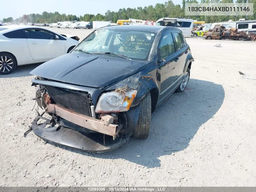 2011 Dodge Caliber Sxt VIN: 1B3CB4HAXBD111146 Lot: 12093306