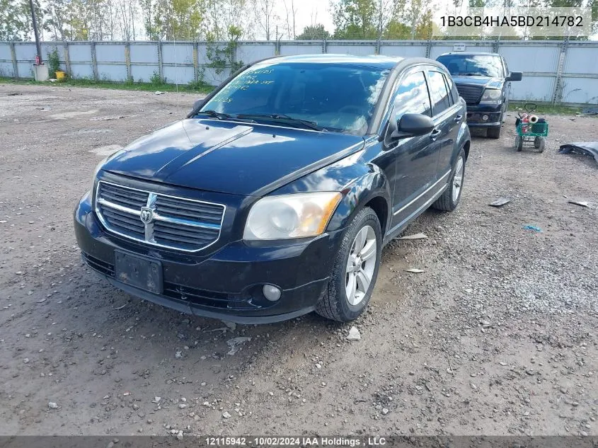 2011 Dodge Caliber Sxt VIN: 1B3CB4HA5BD214782 Lot: 12115942