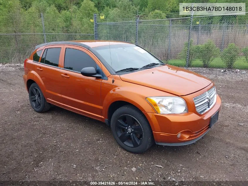 2011 Dodge Caliber Mainstreet VIN: 1B3CB3HA7BD148018 Lot: 39421626