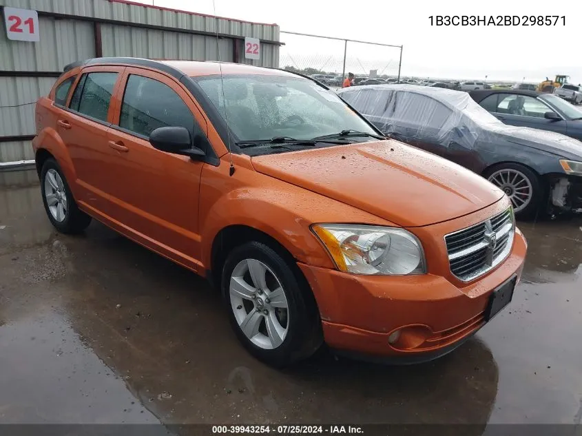 2011 Dodge Caliber Mainstreet VIN: 1B3CB3HA2BD298571 Lot: 39943254