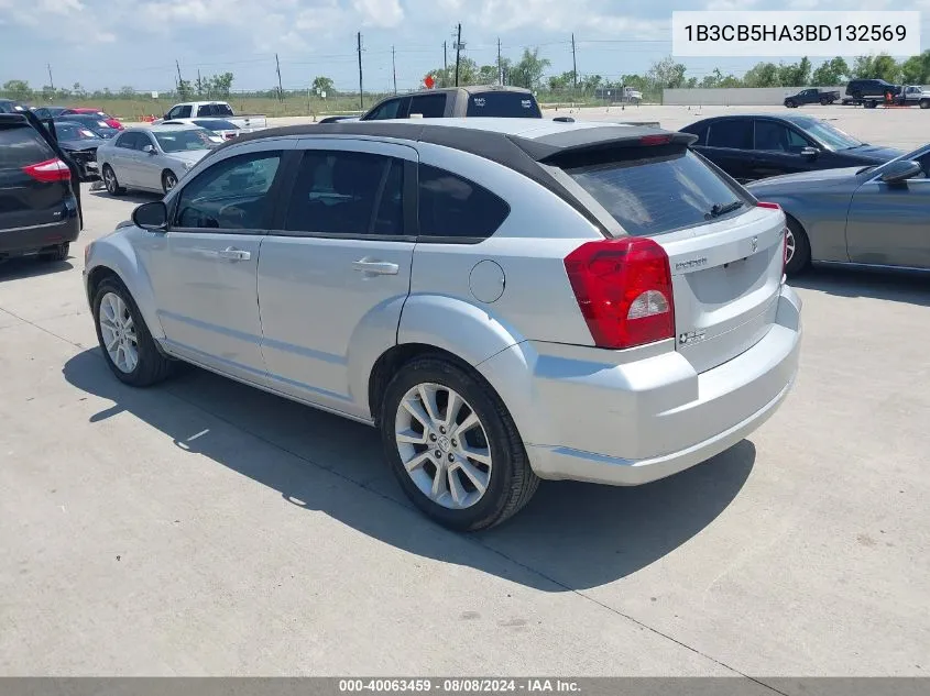 2011 Dodge Caliber Heat VIN: 1B3CB5HA3BD132569 Lot: 40063459