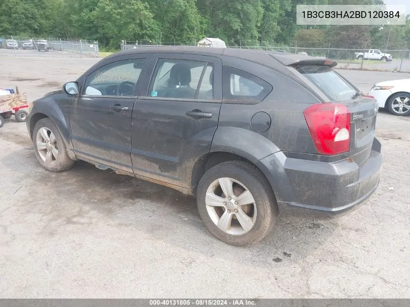 2011 Dodge Caliber Mainstreet VIN: 1B3CB3HA2BD120384 Lot: 40131805