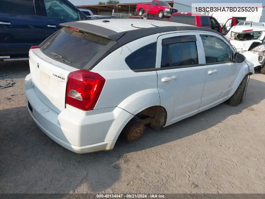 2011 Dodge Caliber Mainstreet VIN: 1B3CB3HA7BD255201 Lot: 40134047