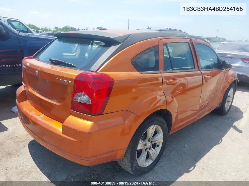 2011 Dodge Caliber Mainstreet VIN: 1B3CB3HA4BD254166 Lot: 40138859