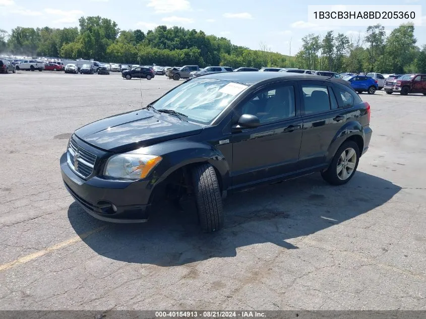 2011 Dodge Caliber Mainstreet VIN: 1B3CB3HA8BD205360 Lot: 40154913