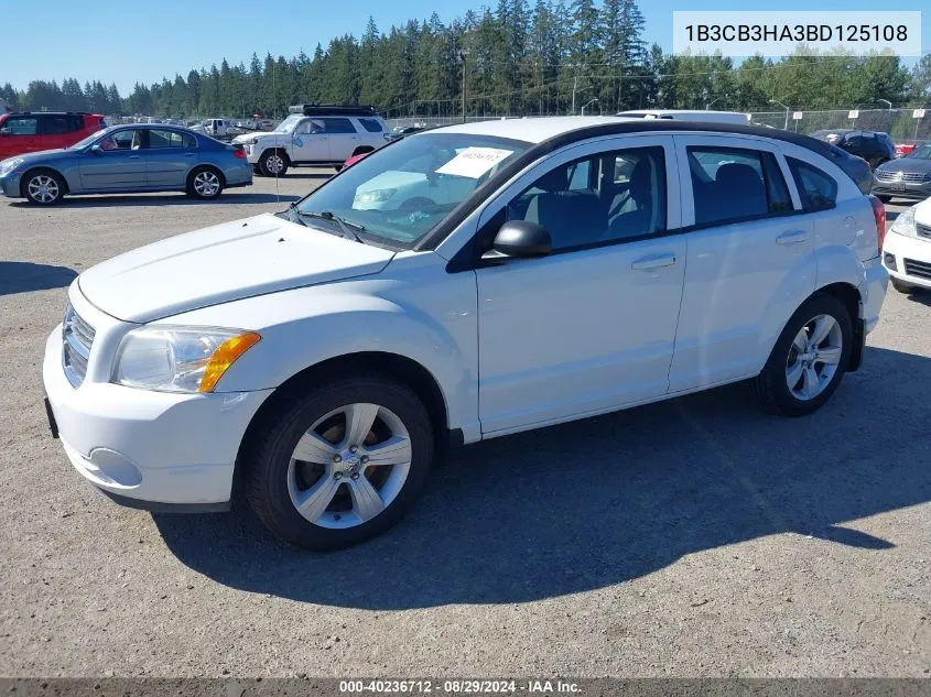 2011 Dodge Caliber Mainstreet VIN: 1B3CB3HA3BD125108 Lot: 40236712