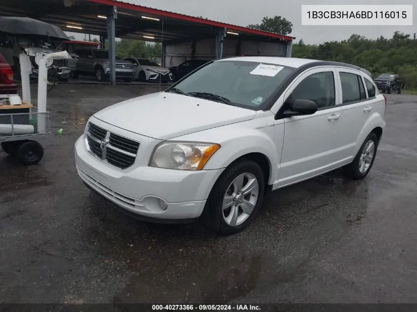 2011 Dodge Caliber Mainstreet VIN: 1B3CB3HA6BD116015 Lot: 40273366