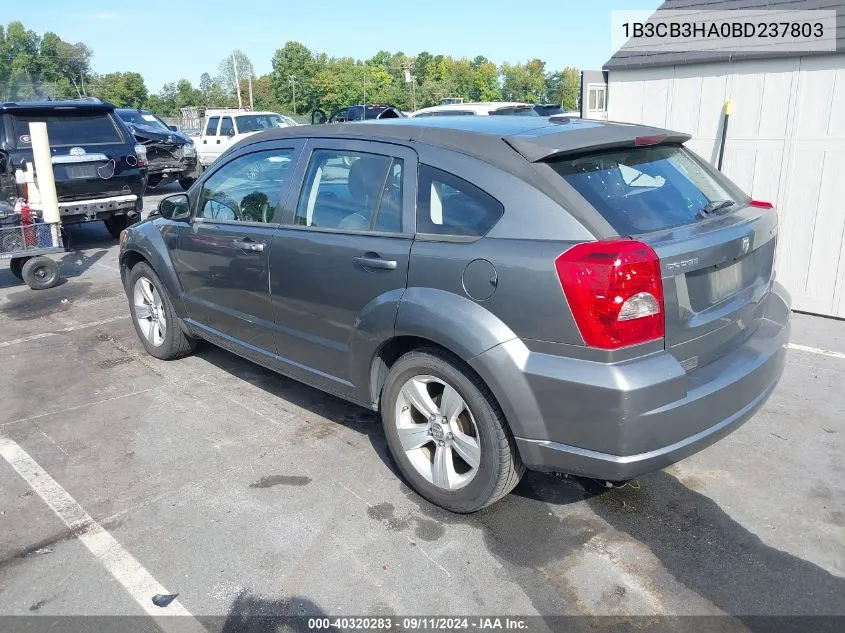 2011 Dodge Caliber Mainstreet VIN: 1B3CB3HA0BD237803 Lot: 40320283