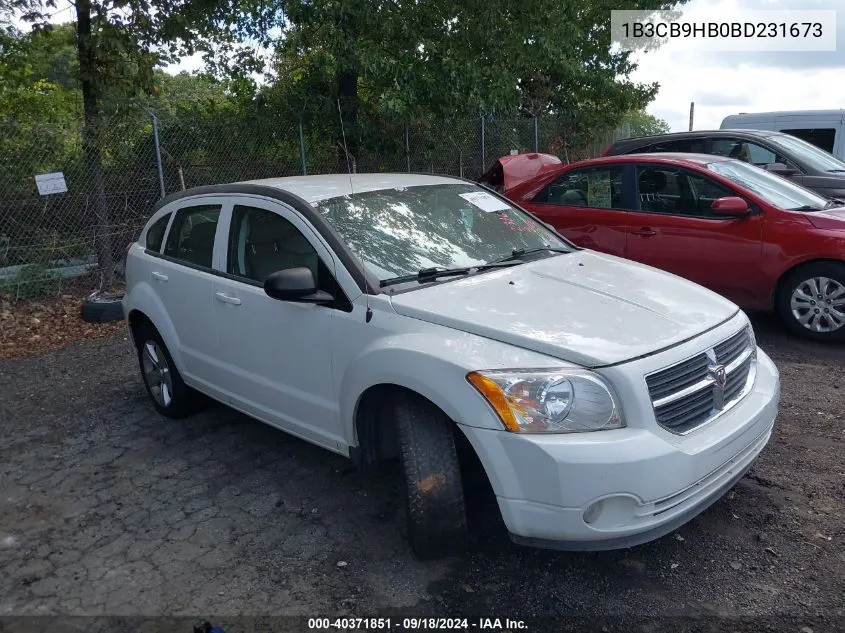 2011 Dodge Caliber Uptown VIN: 1B3CB9HB0BD231673 Lot: 40371851