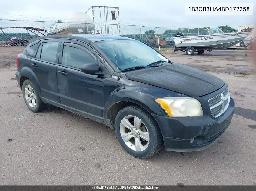 2011 Dodge Caliber Mainstreet VIN: 1B3CB3HA4BD172258 Lot: 40379117