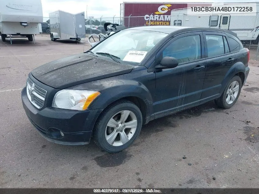 2011 Dodge Caliber Mainstreet VIN: 1B3CB3HA4BD172258 Lot: 40379117