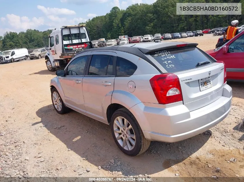 2011 Dodge Caliber Heat VIN: 1B3CB5HA0BD160572 Lot: 40395767