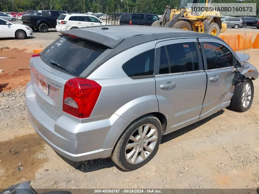 2011 Dodge Caliber Heat VIN: 1B3CB5HA0BD160572 Lot: 40395767