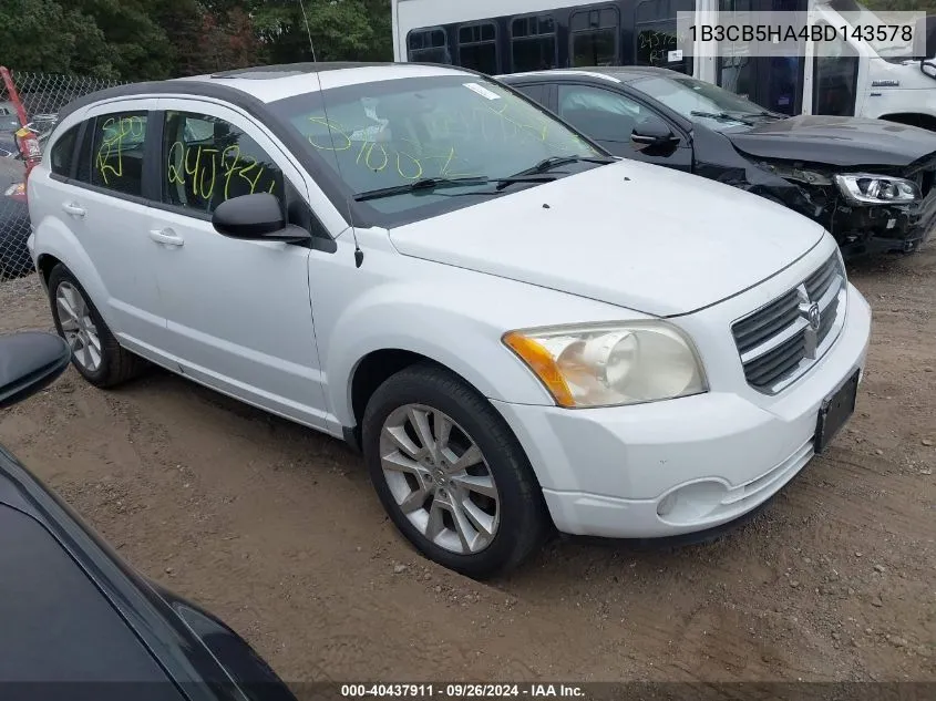 2011 Dodge Caliber Heat VIN: 1B3CB5HA4BD143578 Lot: 40437911