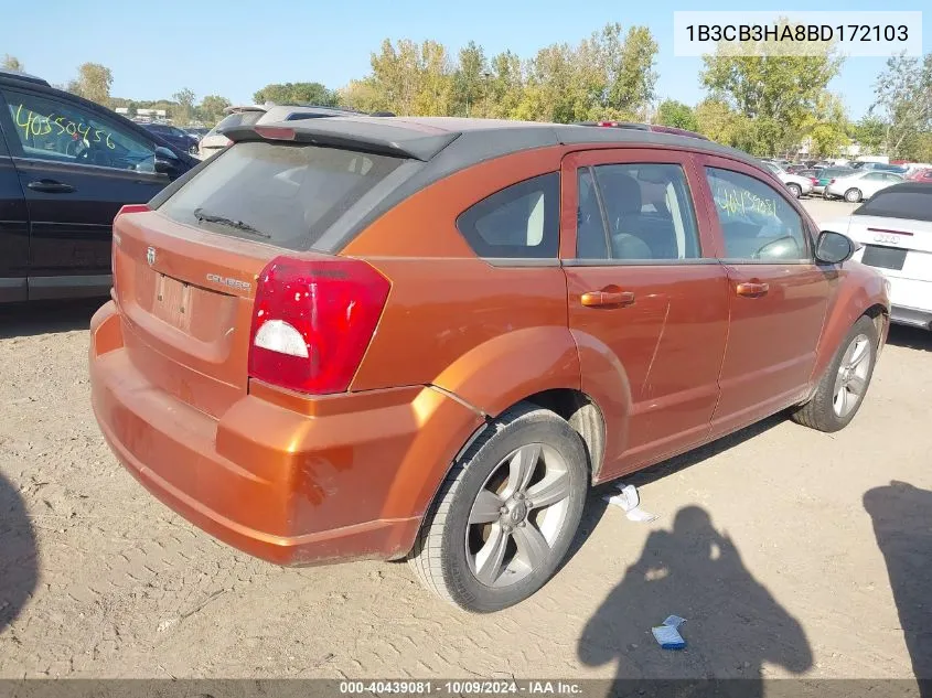 2011 Dodge Caliber Mainstreet VIN: 1B3CB3HA8BD172103 Lot: 40439081