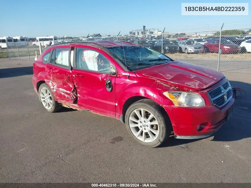 2011 Dodge Caliber Heat VIN: 1B3CB5HA4BD222359 Lot: 40462310