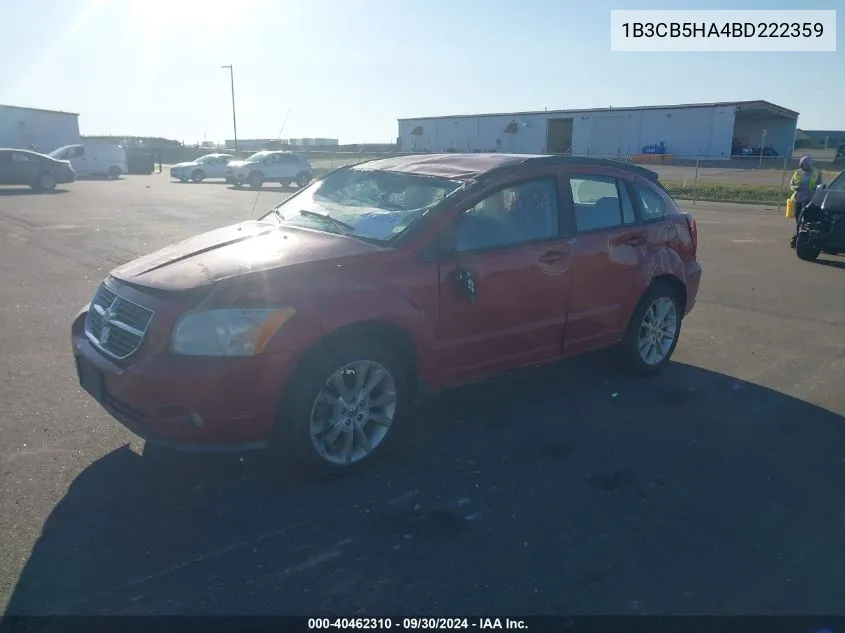 2011 Dodge Caliber Heat VIN: 1B3CB5HA4BD222359 Lot: 40462310