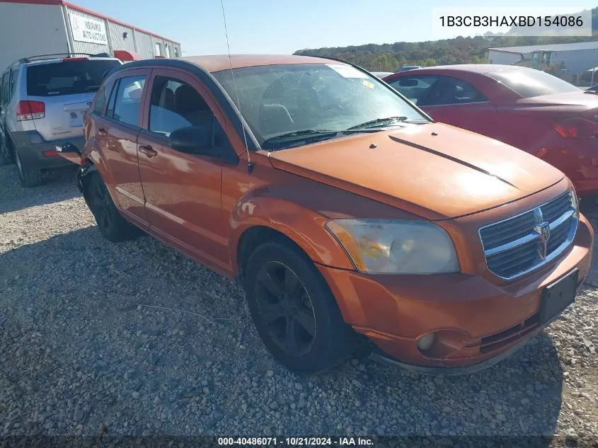 2011 Dodge Caliber Mainstreet VIN: 1B3CB3HAXBD154086 Lot: 40486071