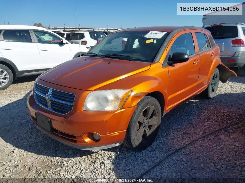 2011 Dodge Caliber Mainstreet VIN: 1B3CB3HAXBD154086 Lot: 40486071