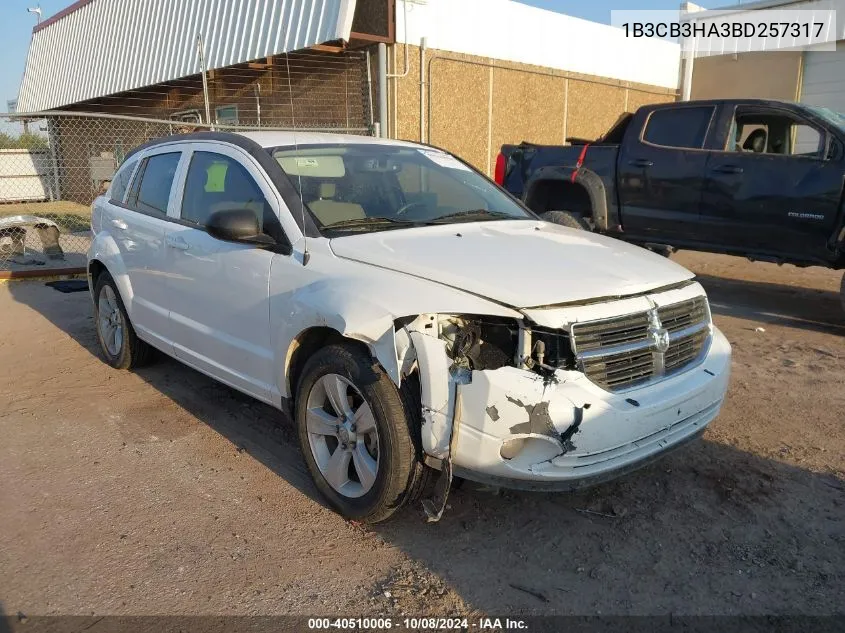 2011 Dodge Caliber Mainstreet VIN: 1B3CB3HA3BD257317 Lot: 40510006