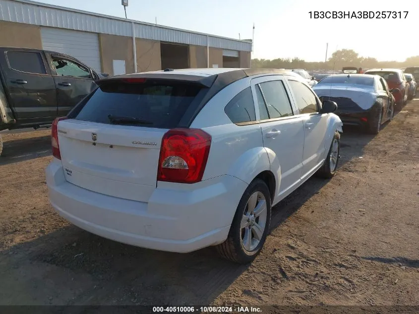 2011 Dodge Caliber Mainstreet VIN: 1B3CB3HA3BD257317 Lot: 40510006