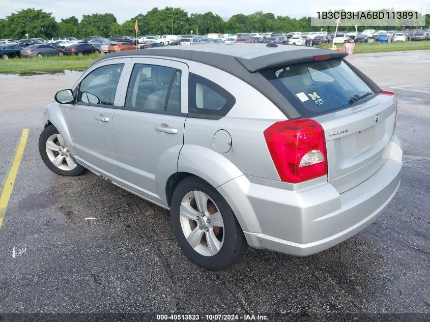 2011 Dodge Caliber Mainstreet VIN: 1B3CB3HA6BD113891 Lot: 40513823