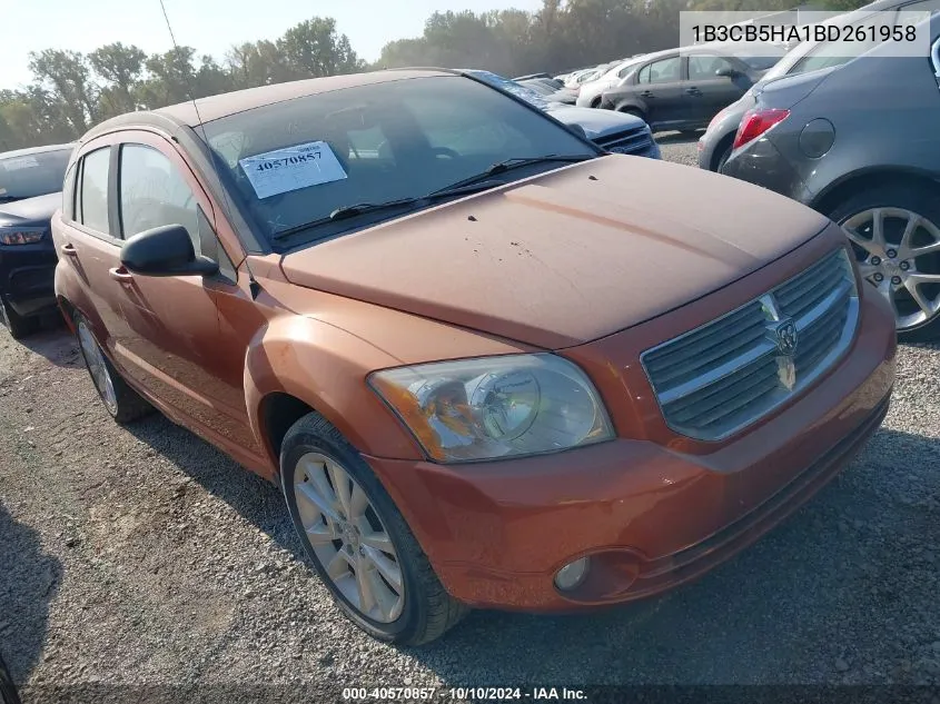 2011 Dodge Caliber Heat VIN: 1B3CB5HA1BD261958 Lot: 40570857