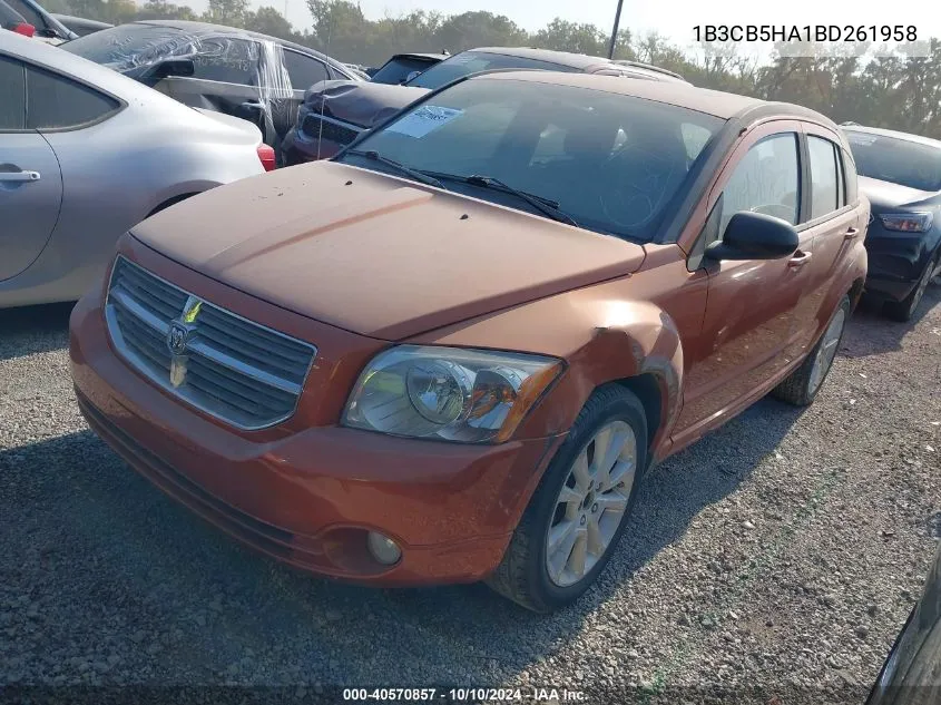 2011 Dodge Caliber Heat VIN: 1B3CB5HA1BD261958 Lot: 40570857