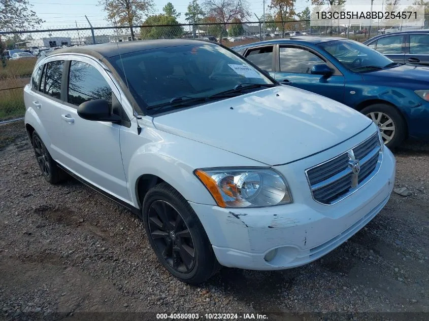 2011 Dodge Caliber Heat VIN: 1B3CB5HA8BD254571 Lot: 40580903