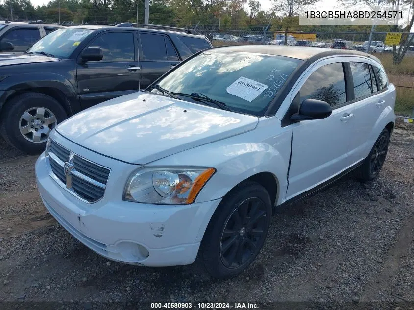 2011 Dodge Caliber Heat VIN: 1B3CB5HA8BD254571 Lot: 40580903