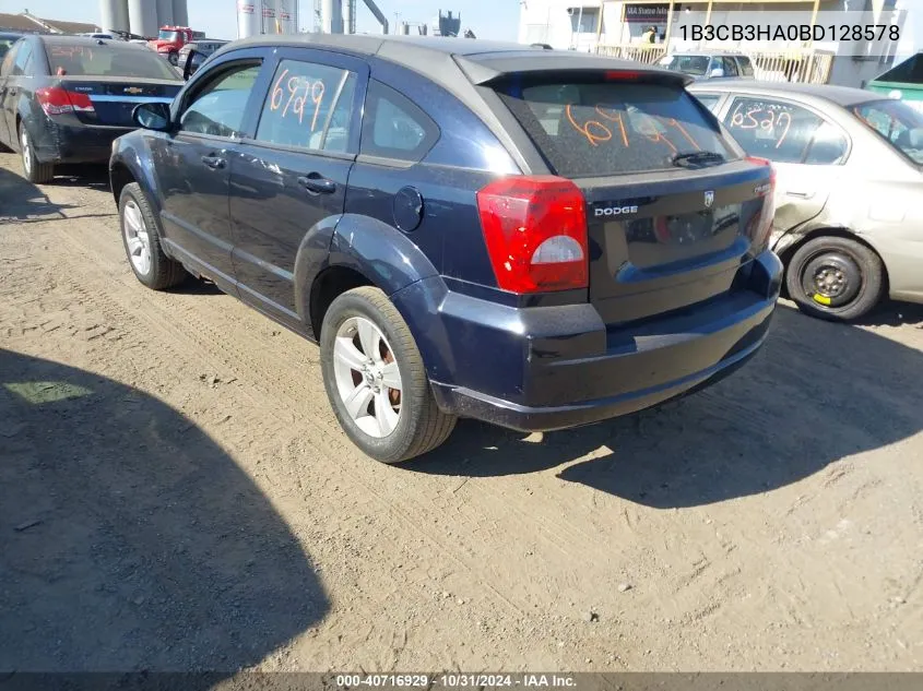 2011 Dodge Caliber Mainstreet VIN: 1B3CB3HA0BD128578 Lot: 40716929