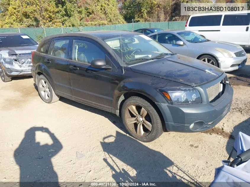 2011 Dodge Caliber Mainstreet VIN: 1B3CB3HA3BD108017 Lot: 40721136