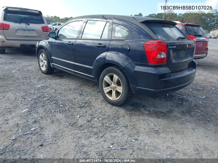 2011 Dodge Caliber Uptown VIN: 1B3CB9HB5BD107026 Lot: 40721474