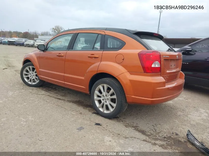 2011 Dodge Caliber Heat VIN: 1B3CB5HA9BD296246 Lot: 40729885