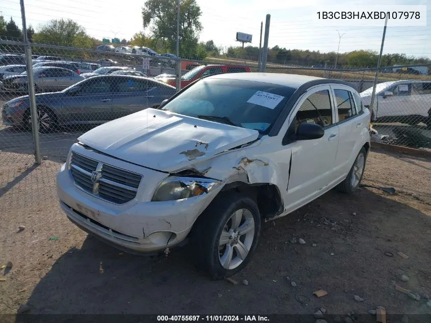 2011 Dodge Caliber Mainstreet VIN: 1B3CB3HAXBD107978 Lot: 40755697